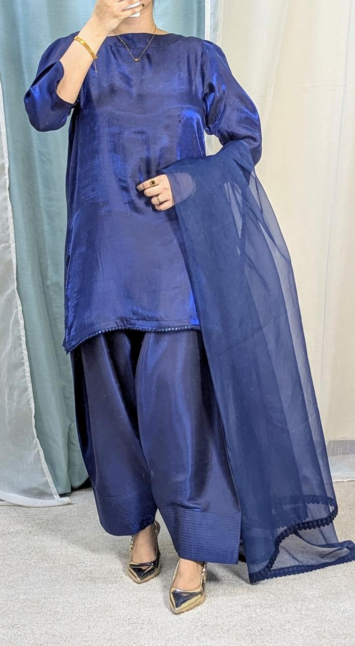 Amna Khurram Zimal-Aug14 Blue Ready to wear