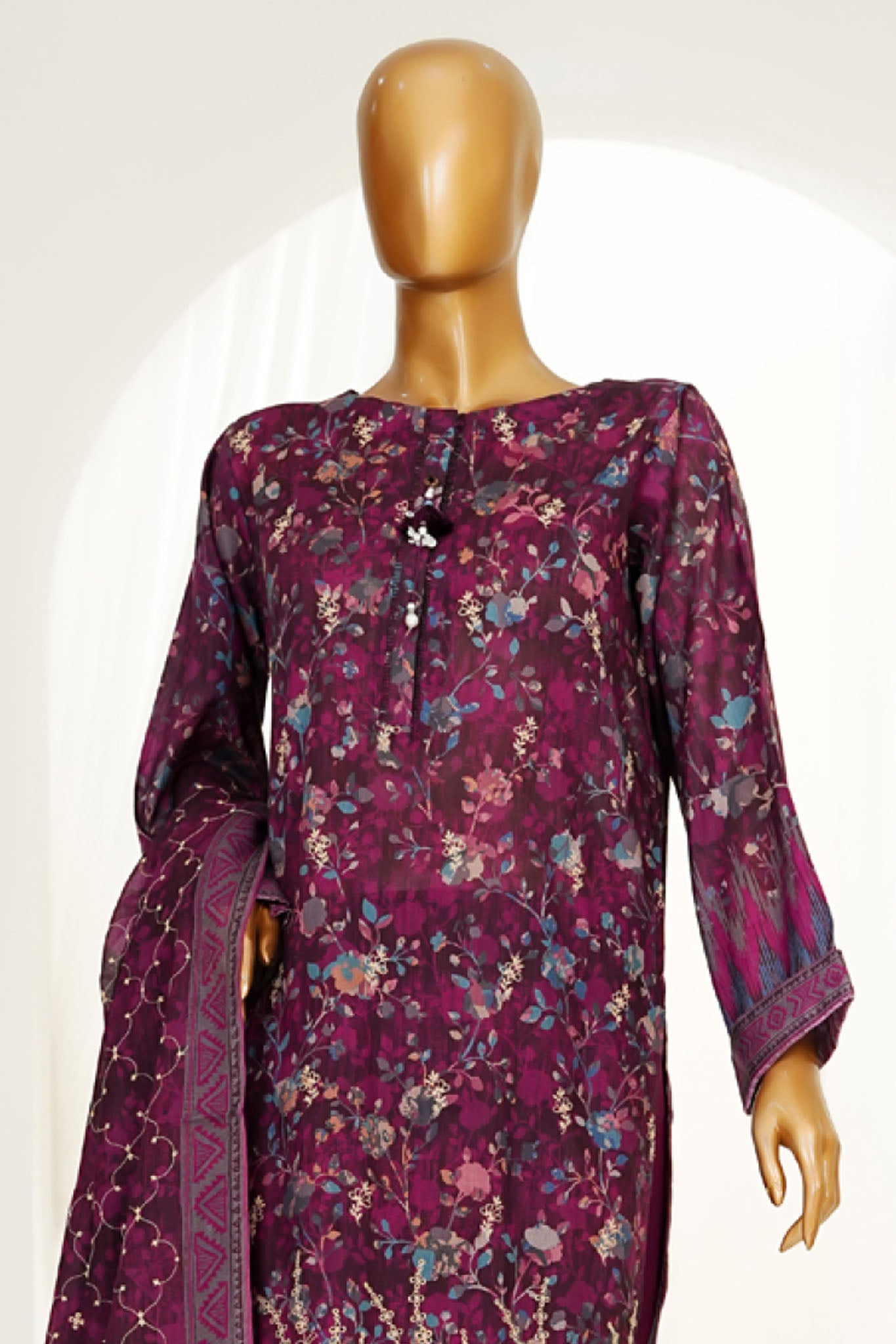 Printkari By HZ LPK-3P-505 Stitched 3 Piece Chikankari Vol-04 Collection'2025
