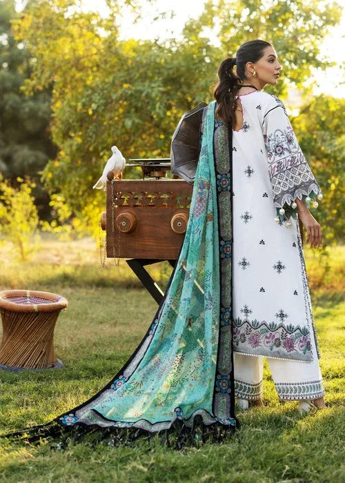 Sadaf Fawad Khan D02-B PALM ISLAND Siraa Embroidered Lawn Unstitched 3Pc Suit