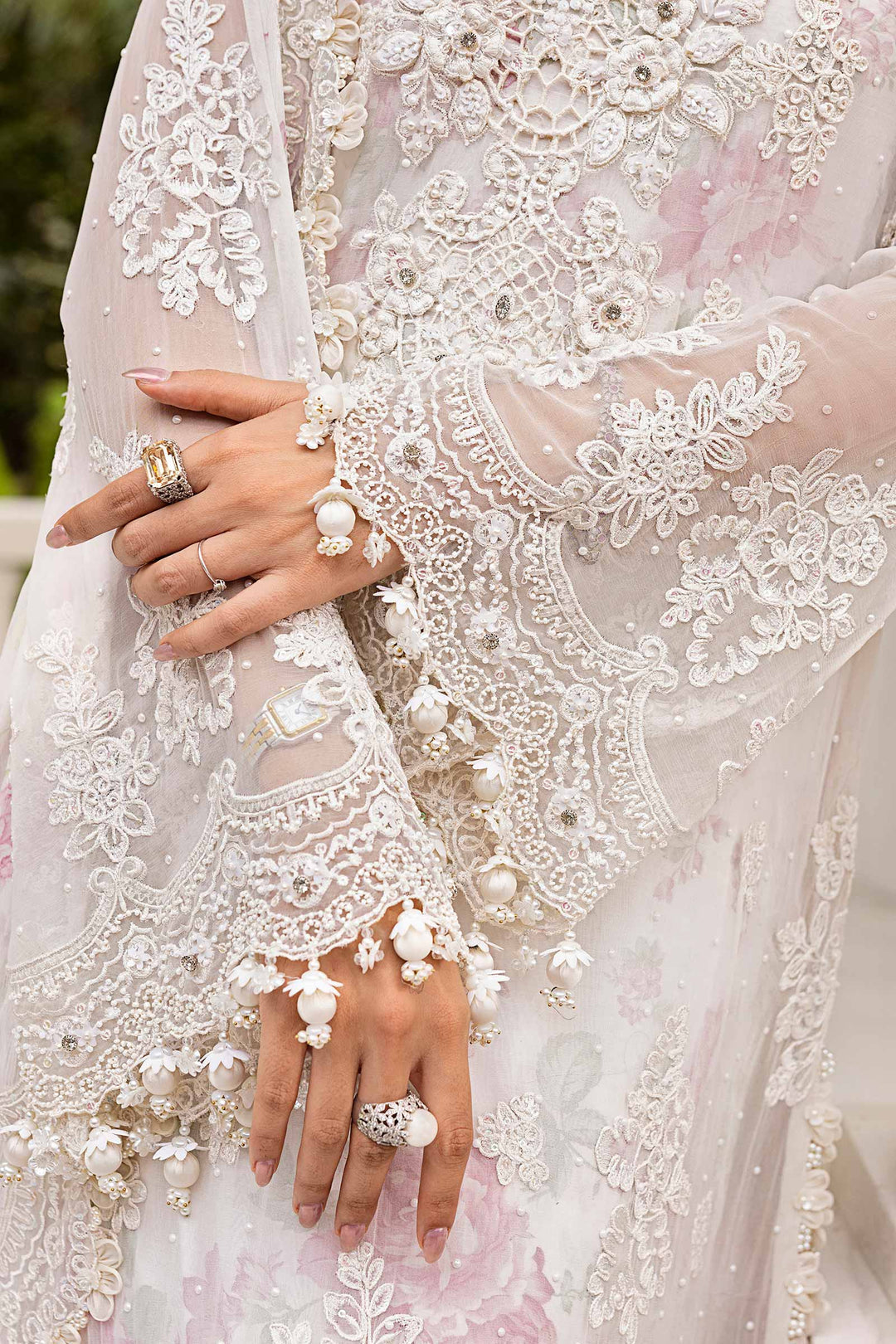 Maria B MPC-25-101 3 Piece Unstitched Embroidered Chiffon Suit