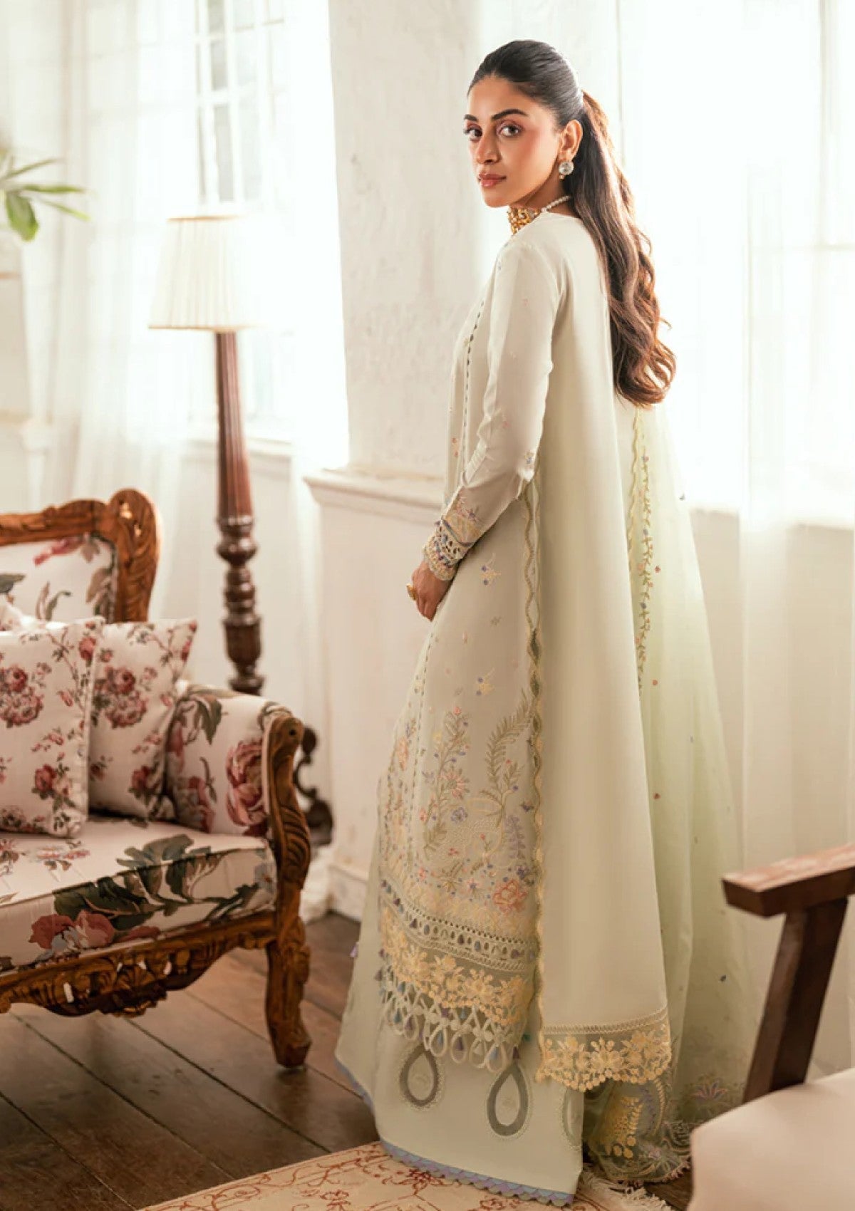 Qalamkar SB#08 Rimsha Lawn Luxury Eid Edit 25