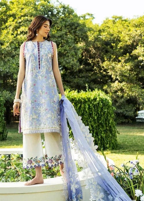 Sadaf Fawad Khan D04-A BLOOM Siraa Embroidered Lawn Unstitched 3Pc Suit