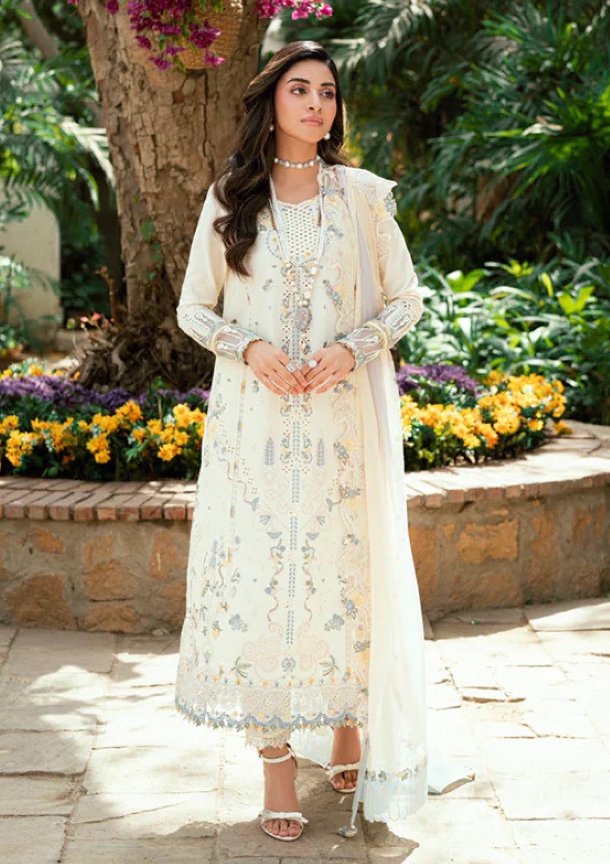 Qalamkar SB#09 Adeena Lawn Luxury Eid Edit 25