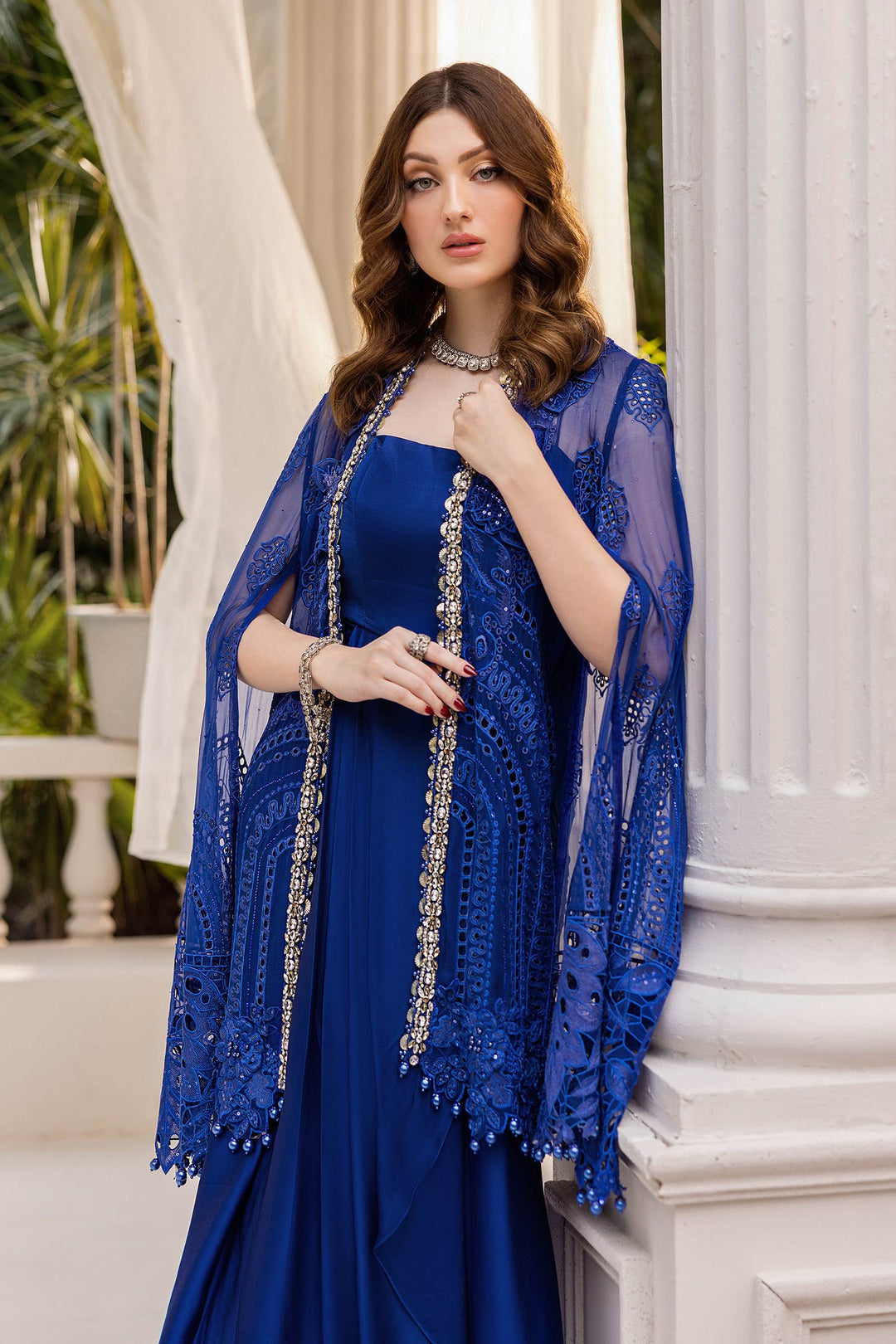 Maria B MPC-25-103 3 Piece Unstitched Embroidered Chiffon Suit