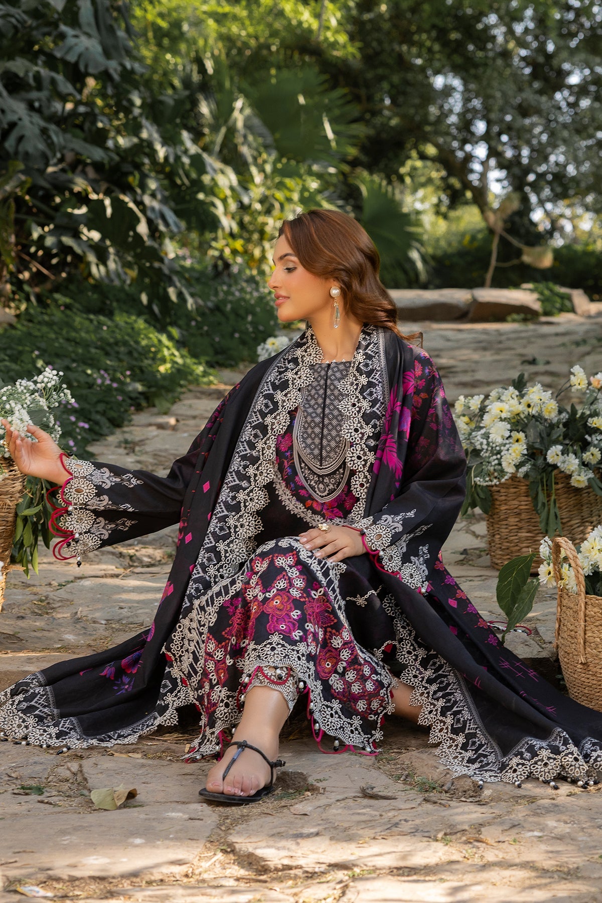 Charizma CRN5-08 3-PC Unstitched Embroidered Lawn Collection