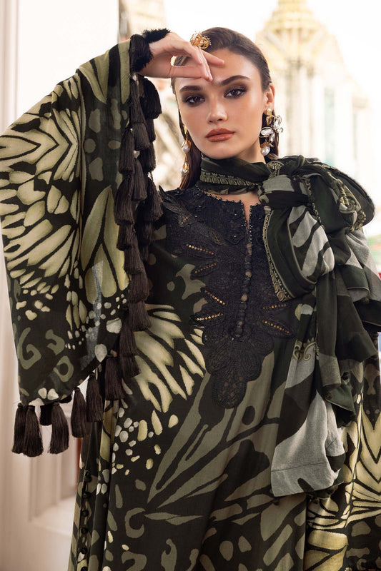 Maria b Mprints 9A Unstitched Embroidered Twill Linen 25'