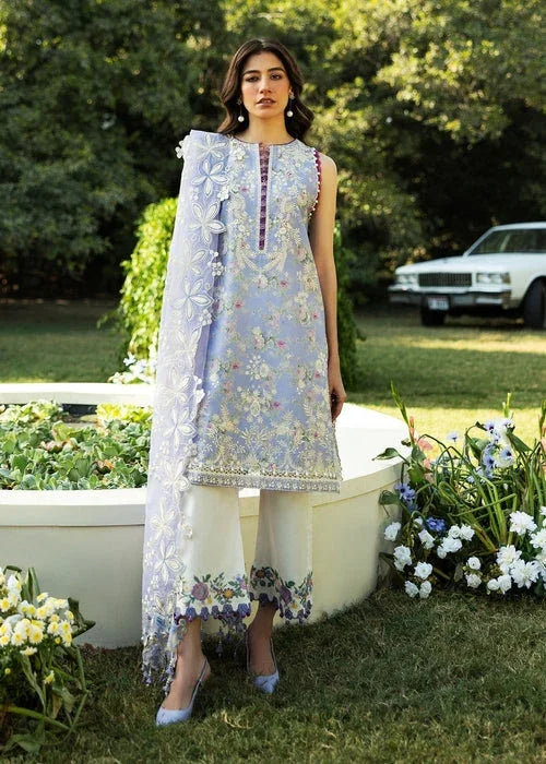 Sadaf Fawad Khan D04-A BLOOM Siraa Embroidered Lawn Unstitched 3Pc Suit