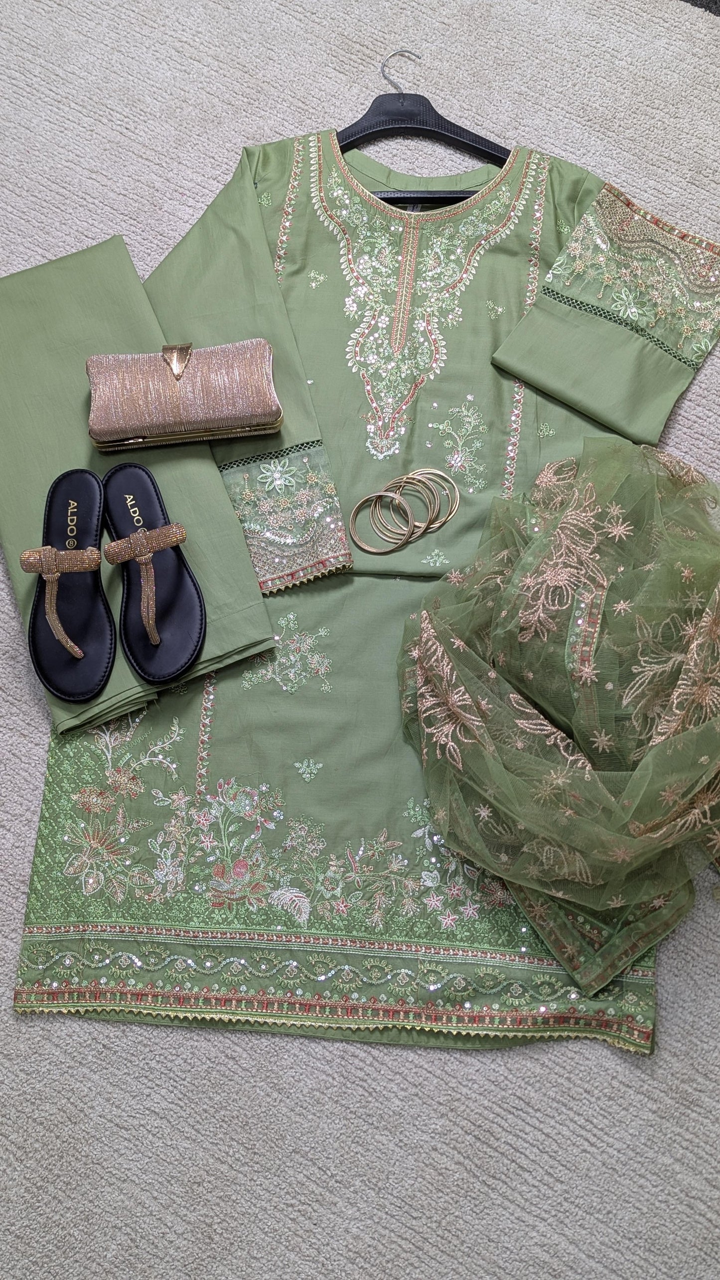 Amna Khurram Saima-Aug12 Green Ready to wear
