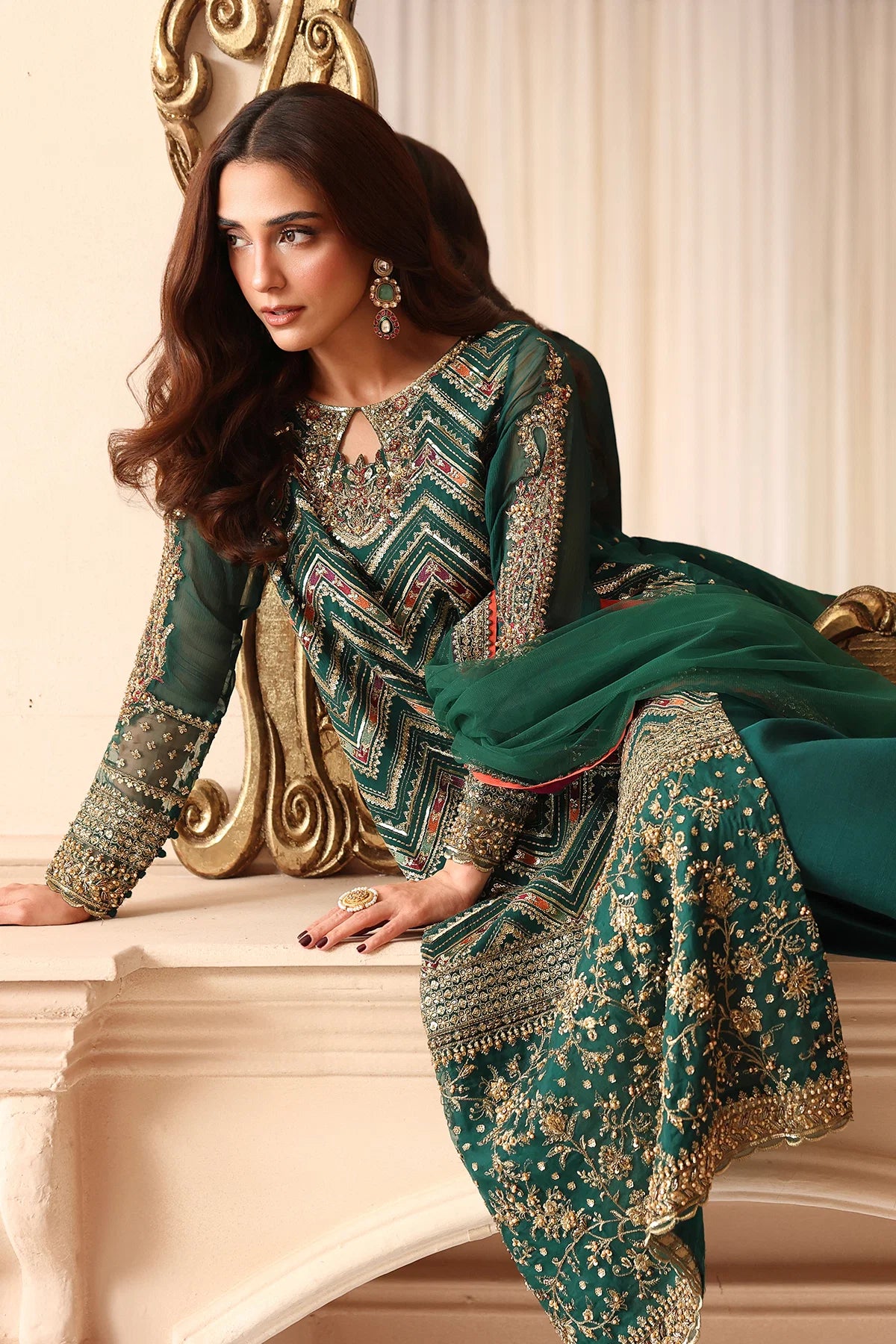 Charizma Dastan-e-Jashan Luxury Chiffon Vol-01 | 3-Piece Unstitched Suite (DJW6-07)