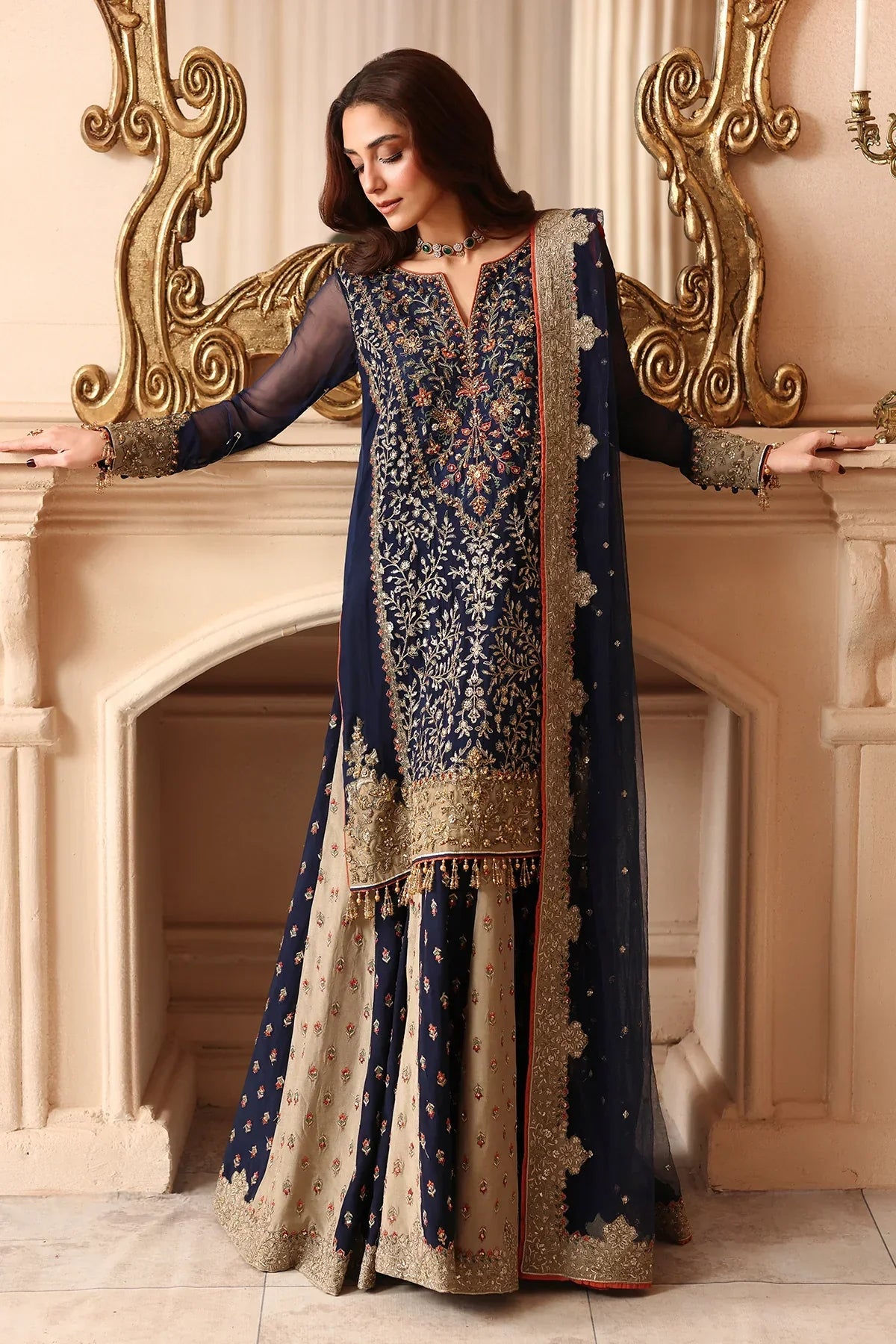Charizma Dastan-e-Jashan Luxury Chiffon Vol-01 | 3-Piece Unstitched Suite (DJW6-02)