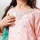 Kids Pink & Multicolor Formal 3 Piece Suit – Viscose Raw Silk (KDD-03282)