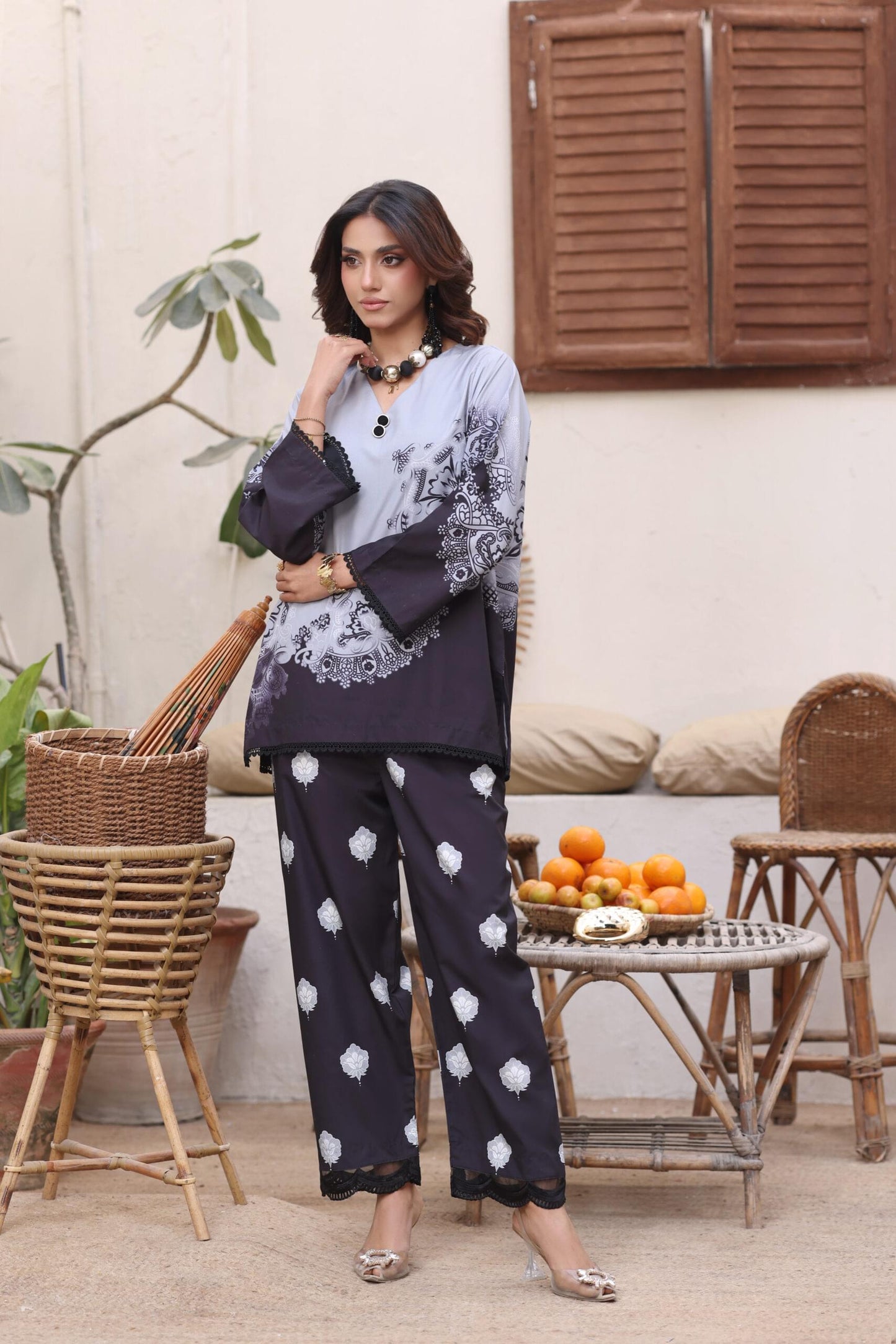 Meyarah Printed Sets 3 Piece Stitched Suit (Rynah)