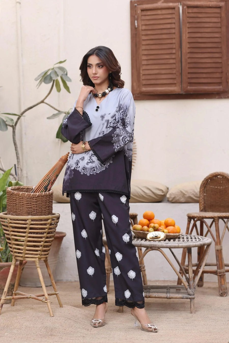 Meyarah Printed Sets 3 Piece Stitched Suit (Rynah)