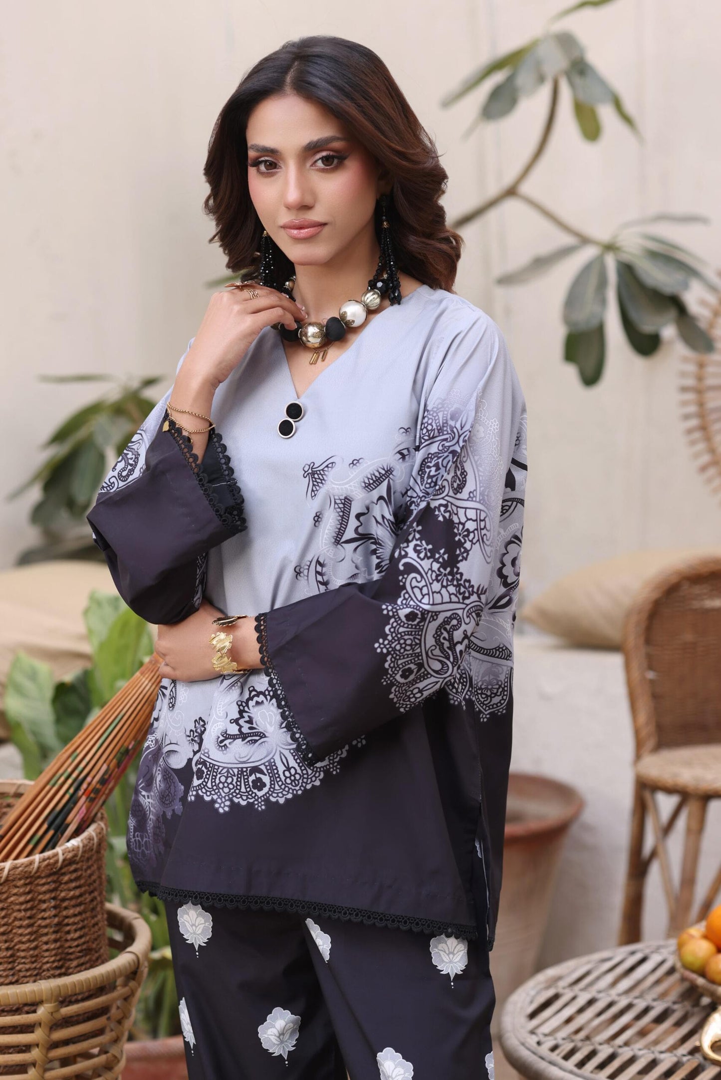 Meyarah Printed Sets 3 Piece Stitched Suit (Rynah)