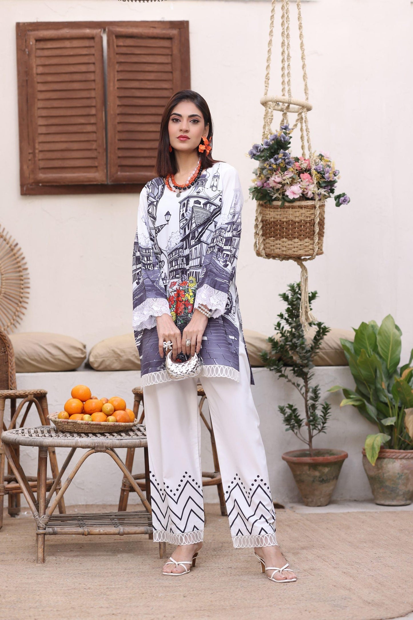Meyarah Printed Sets 3 Piece Stitched Suit (Bloom Boulevard)