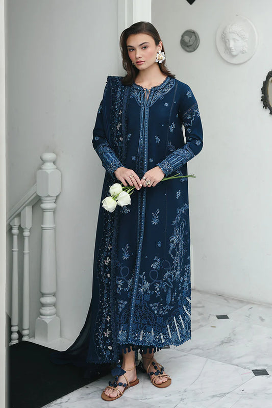 QLINE by QALAMKAR – ZOHAL | Chikankari Embroidered Lawn Unstitched 3-Piece Suit