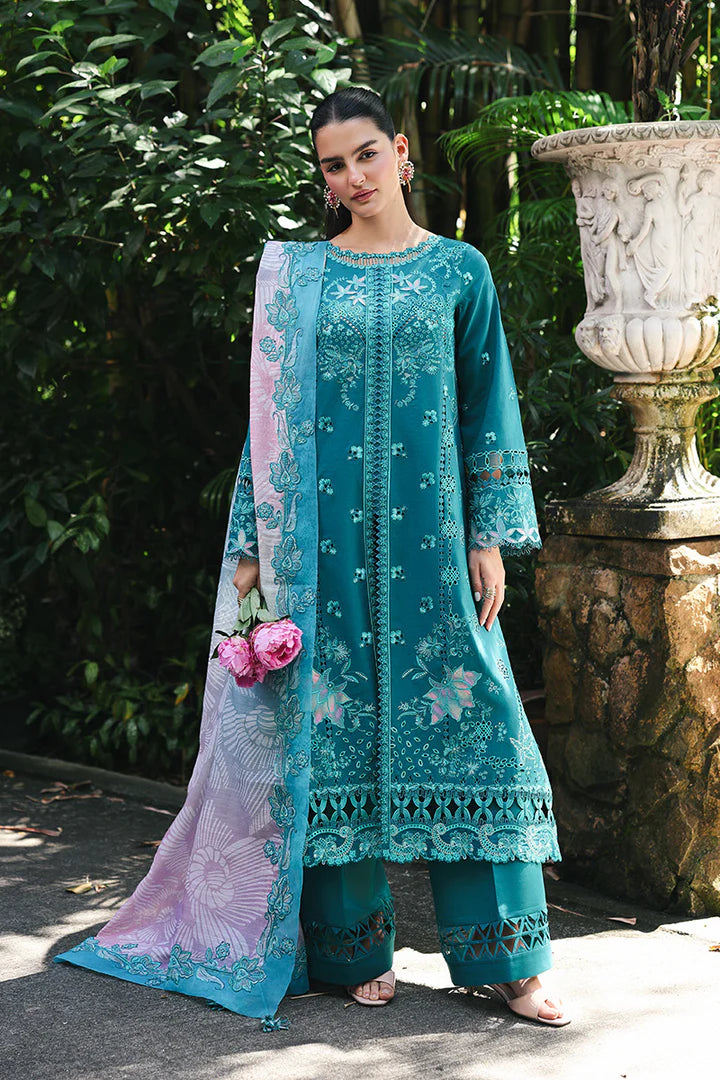 QLINE by QALAMKAR – SAPPHIRE | Chikankari & Digital Printed Lawn Unstitched 3-Piece Suit