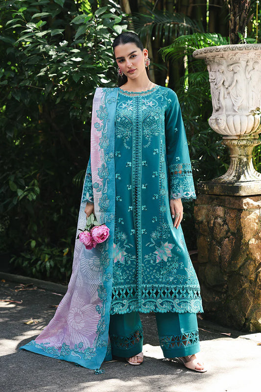 QLINE by QALAMKAR – SAPPHIRE | Chikankari & Digital Printed Lawn Unstitched 3-Piece Suit