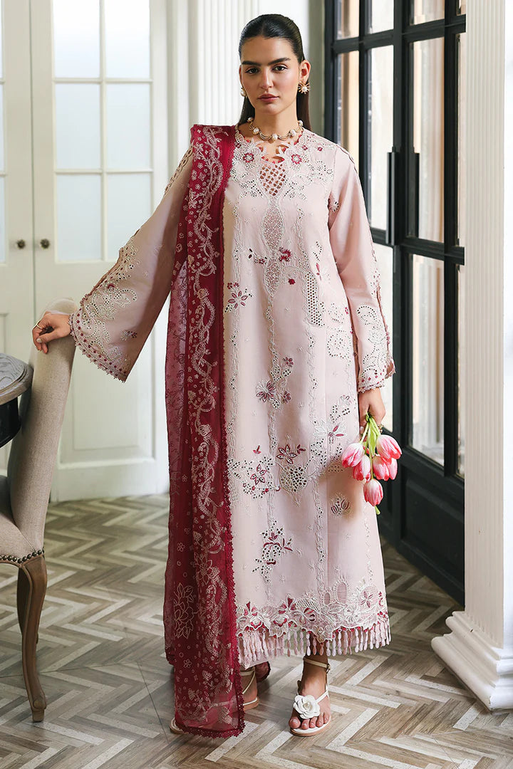 QLINE by QALAMKAR – REYNA | Chikankari Embroidered Lawn Unstitched 3-Piece Suit