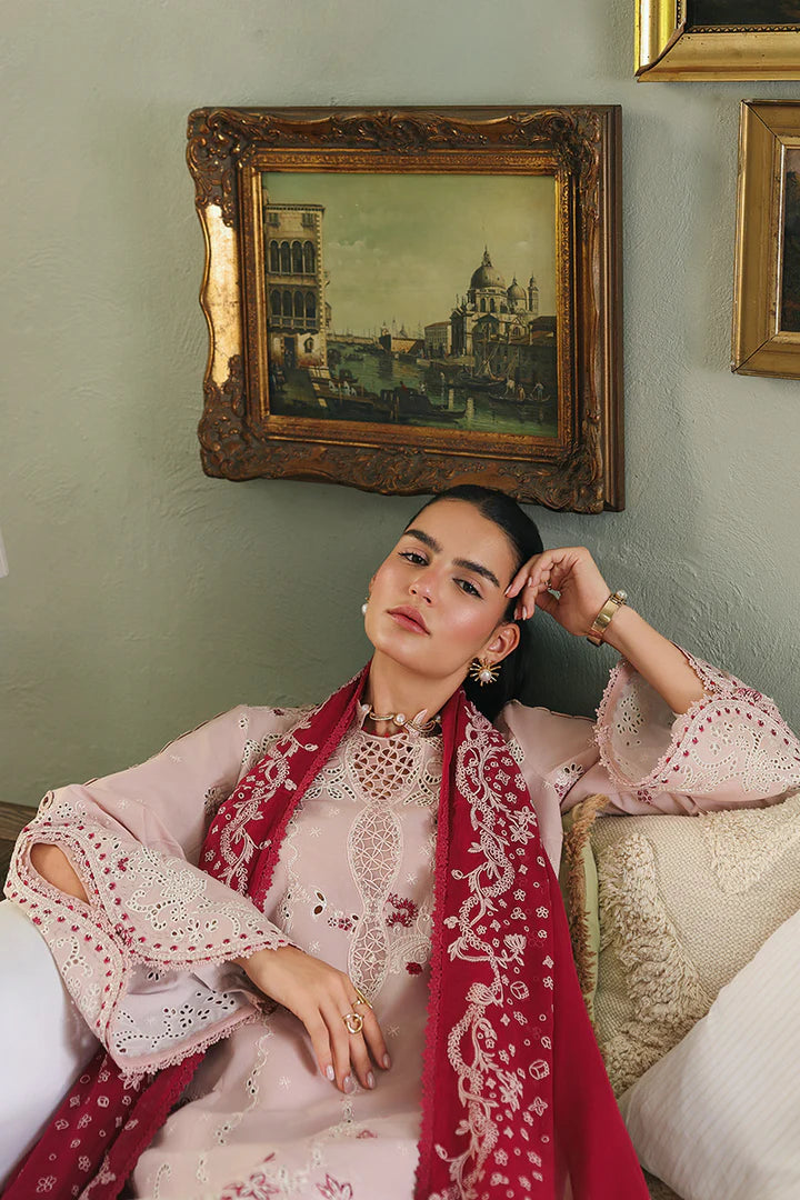 QLINE by QALAMKAR – REYNA | Chikankari Embroidered Lawn Unstitched 3-Piece Suit