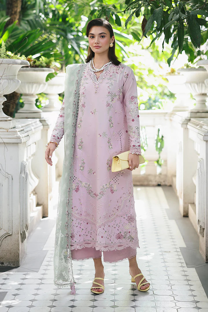 QLINE by QALAMKAR – INAYA | Chikankari & Digital Printed Lawn Unstitched 3-Piece Suit