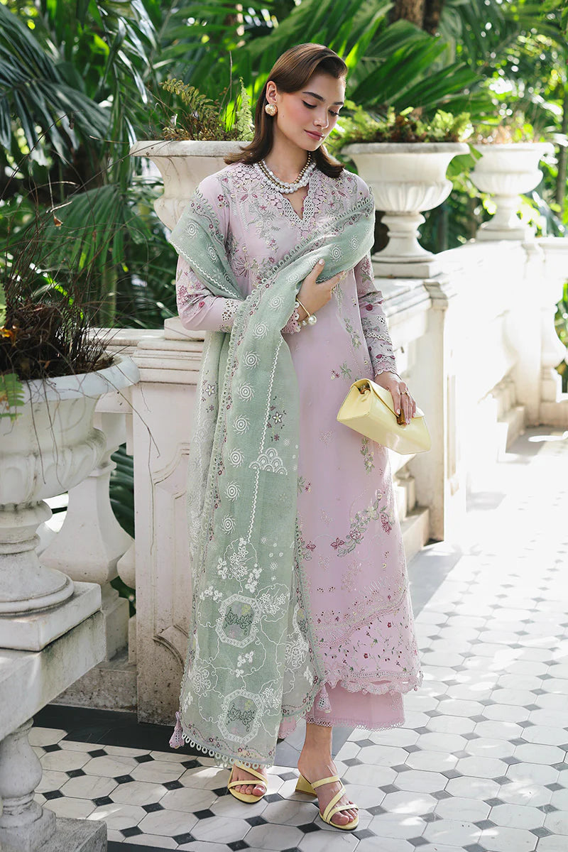 QLINE by QALAMKAR – INAYA | Chikankari & Digital Printed Lawn Unstitched 3-Piece Suit