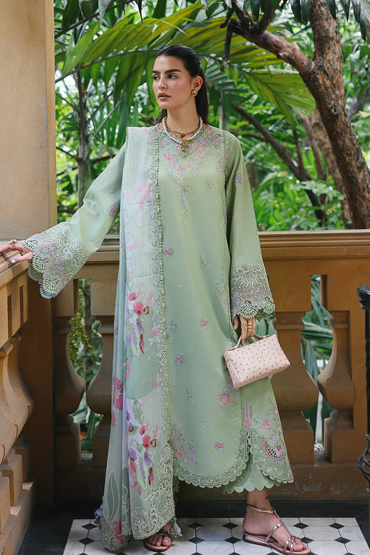 QLINE by QALAMKAR – RIVAH | Chikankari Embroidered Lawn Unstitched 3-Piece Suit