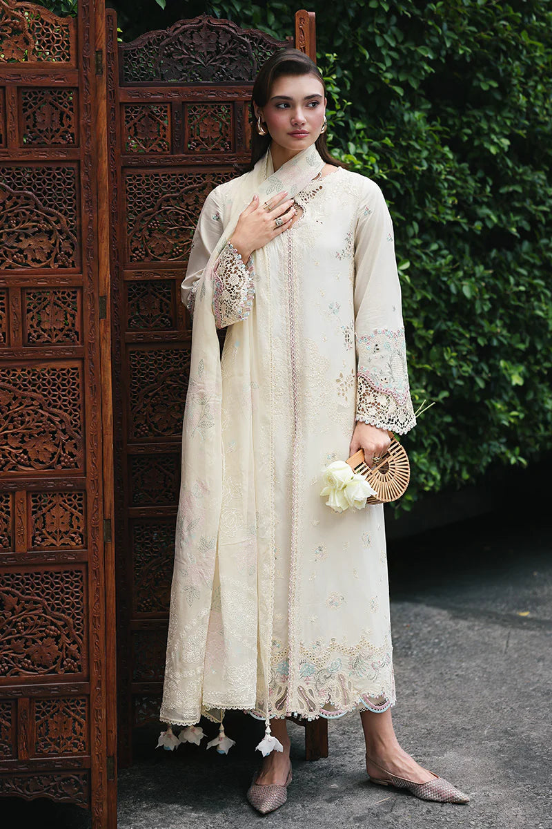 QLINE by QALAMKAR – SAVERA | Chikankari Embroidered Lawn Unstitched 3-Piece Suit