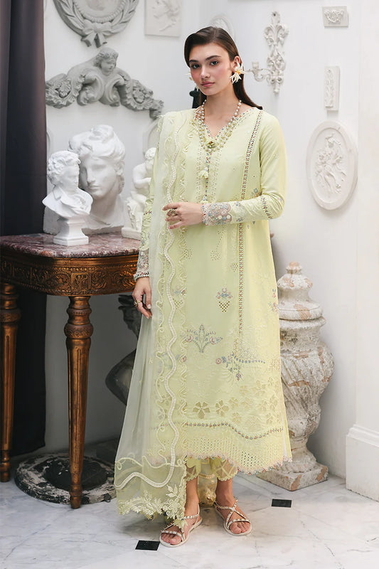QLINE by QALAMKAR – MOONSTONE | Chikankari Embroidered Lawn Unstitched 3-Piece Suit