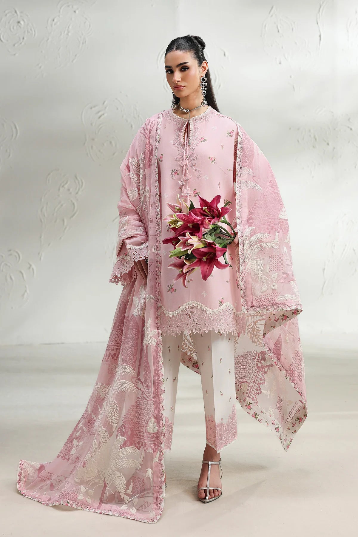 Qalamkar Qprints Digital Printed Stitched 3 Piece Suit (Rimah)