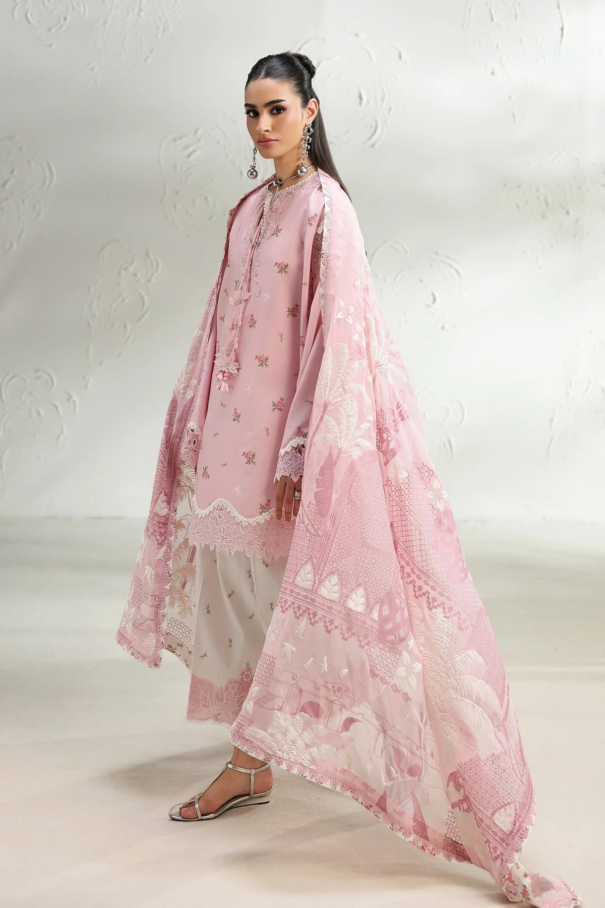 Qalamkar Qprints Digital Printed Stitched 3 Piece Suit (Rimah)