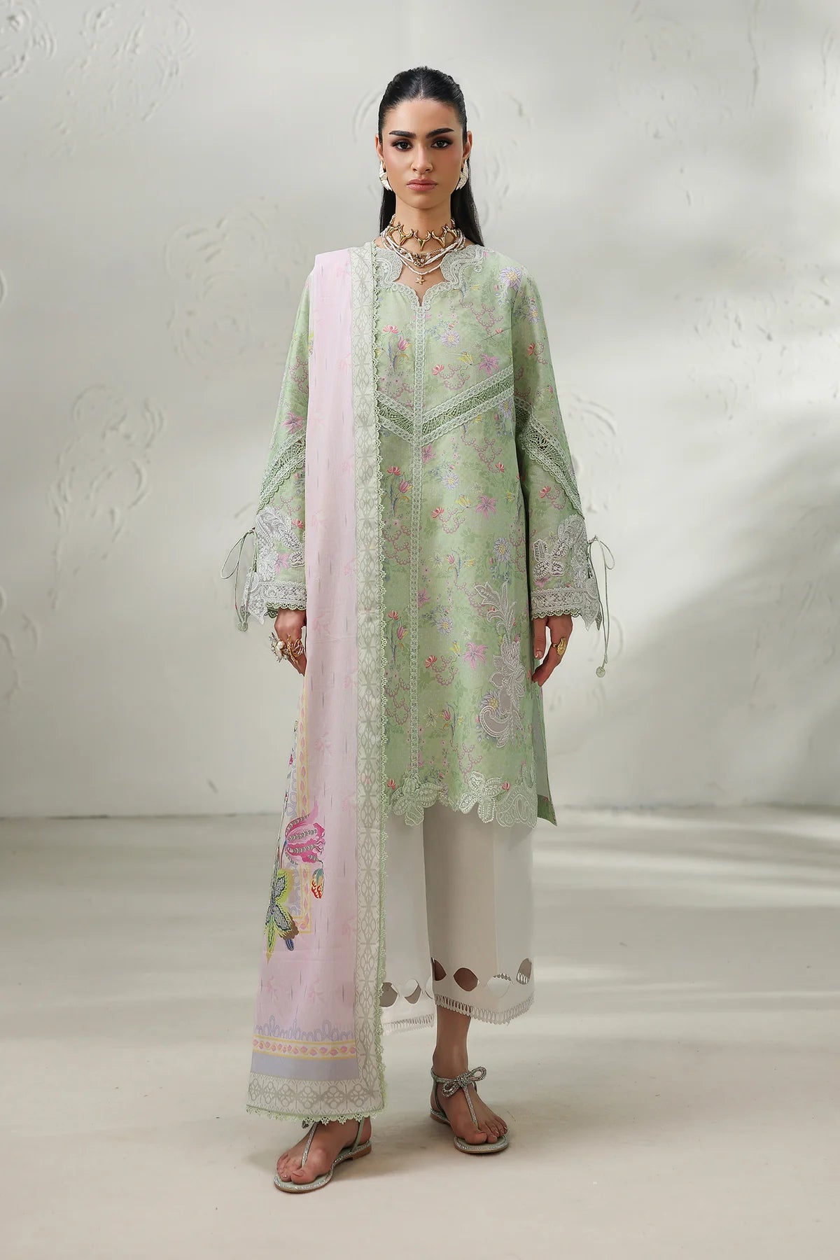 Qalamkar Qprints Digital Printed Stitched 3 Piece Suit (Talya)