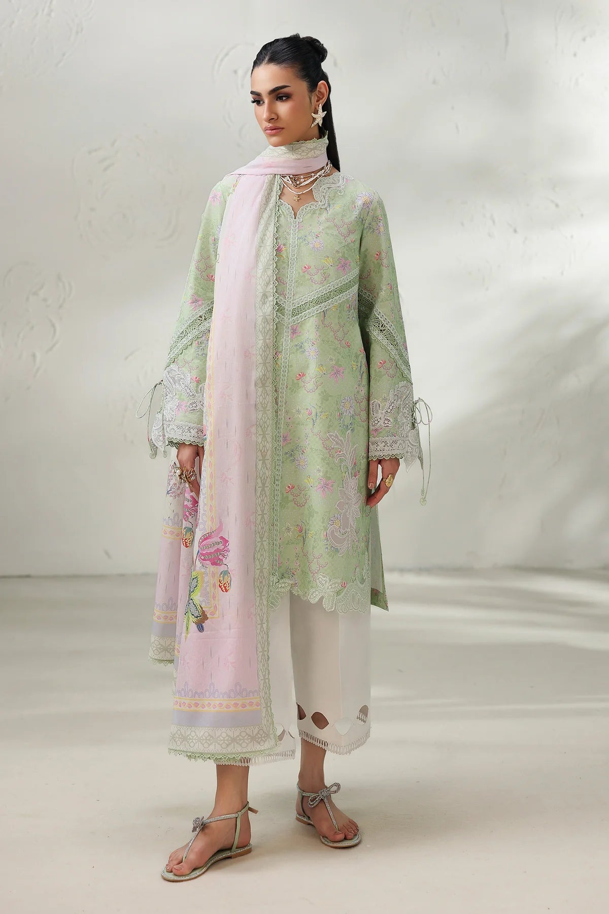 Qalamkar Qprints Digital Printed Stitched 3 Piece Suit (Talya)