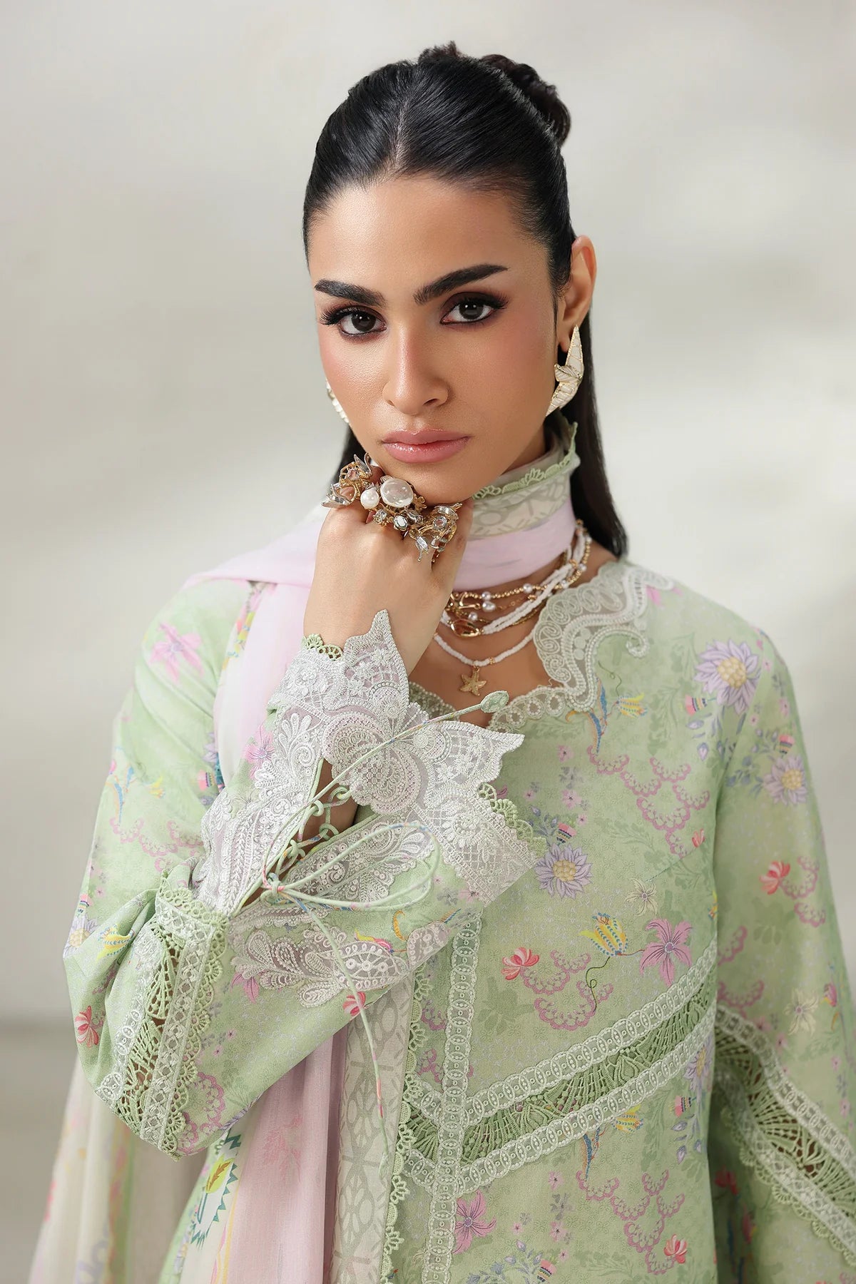 Qalamkar Qprints Digital Printed Unstitched 3 Piece Suit (Talya)