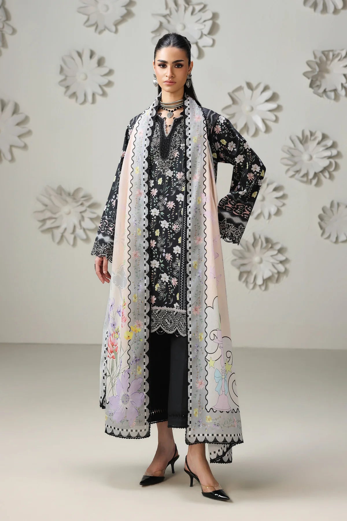 Qalamkar Qprints Digital Printed Unstitched 3 Piece Suit (Amel)