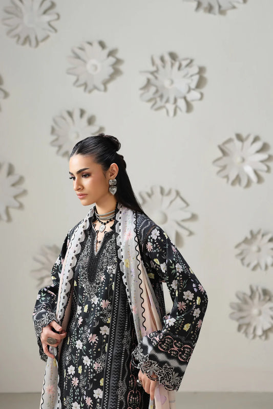 Qalamkar Qprints Digital Printed Stitched 3 Piece Suit (Amel)