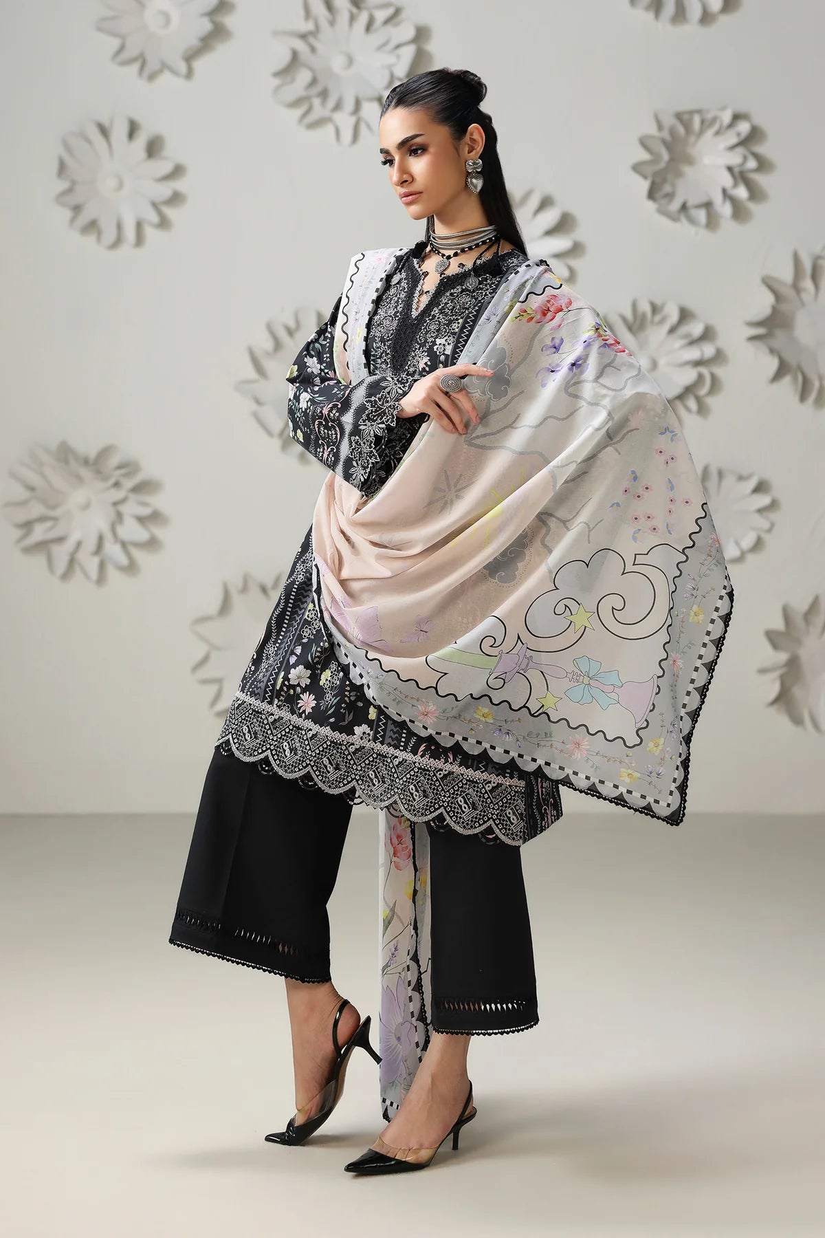 Qalamkar Qprints Digital Printed Unstitched 3 Piece Suit (Amel)