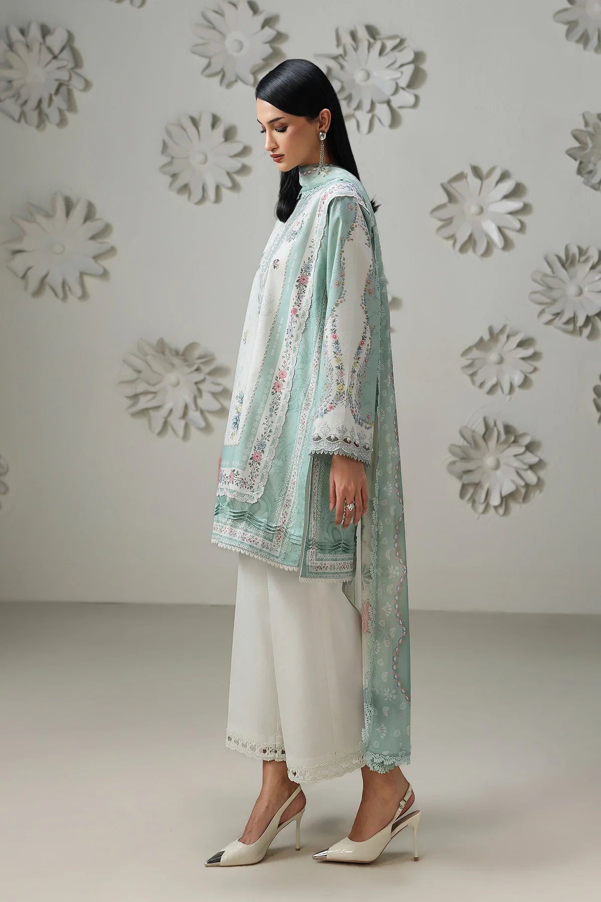 Qalamkar Qprints Digital Printed stitched 3 Piece Suit (Rasha)