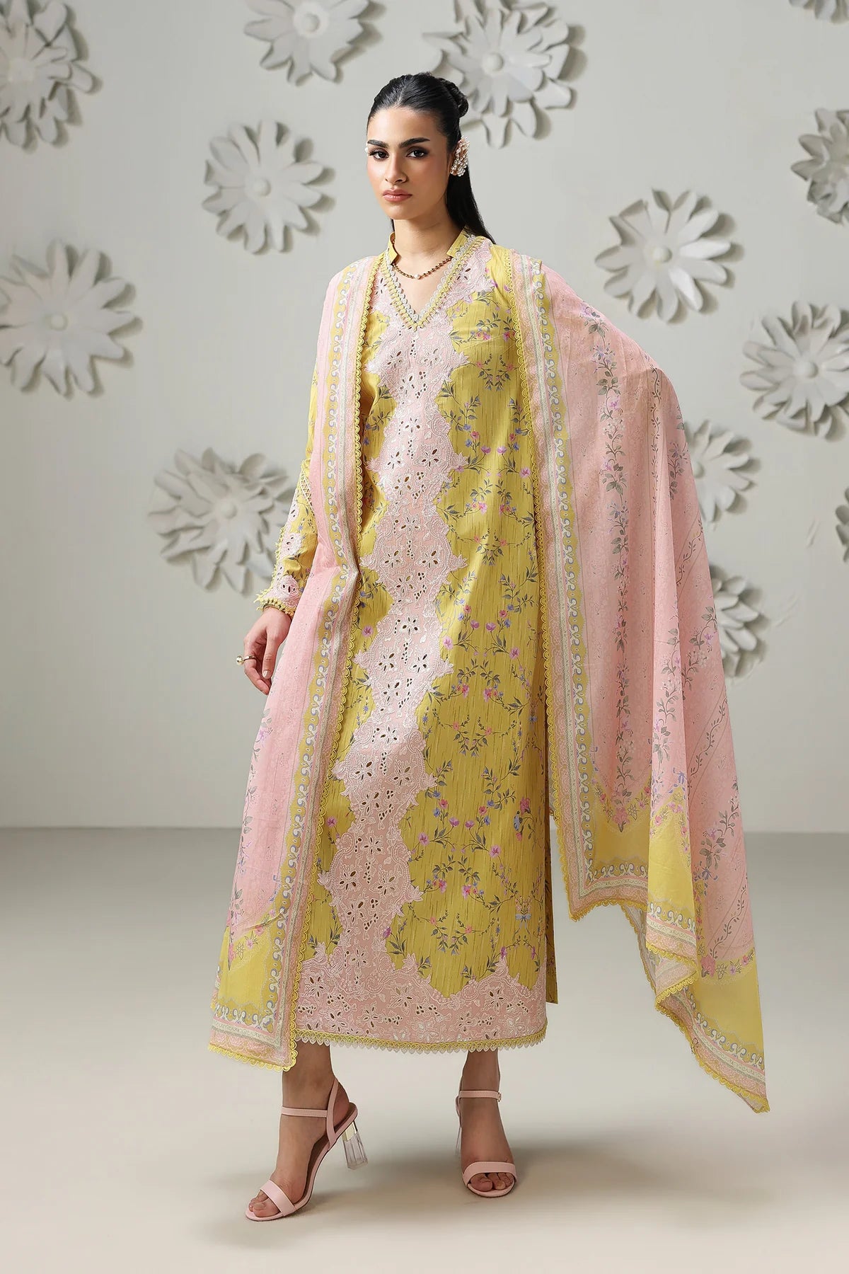 Qalamkar Qprints Digital Printed Stitched 3 Piece Suit (Areej)