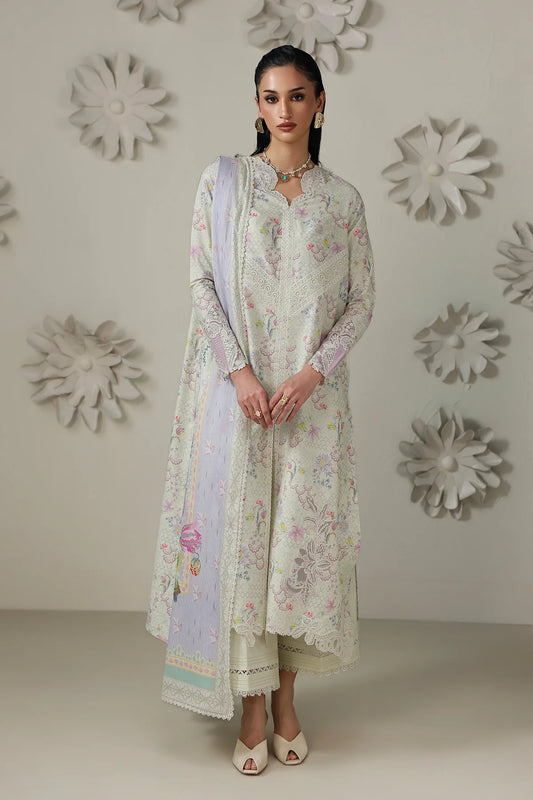 Qalamkar Qprints Digital Printed Unstitched 3 Piece Suit (Ameena)
