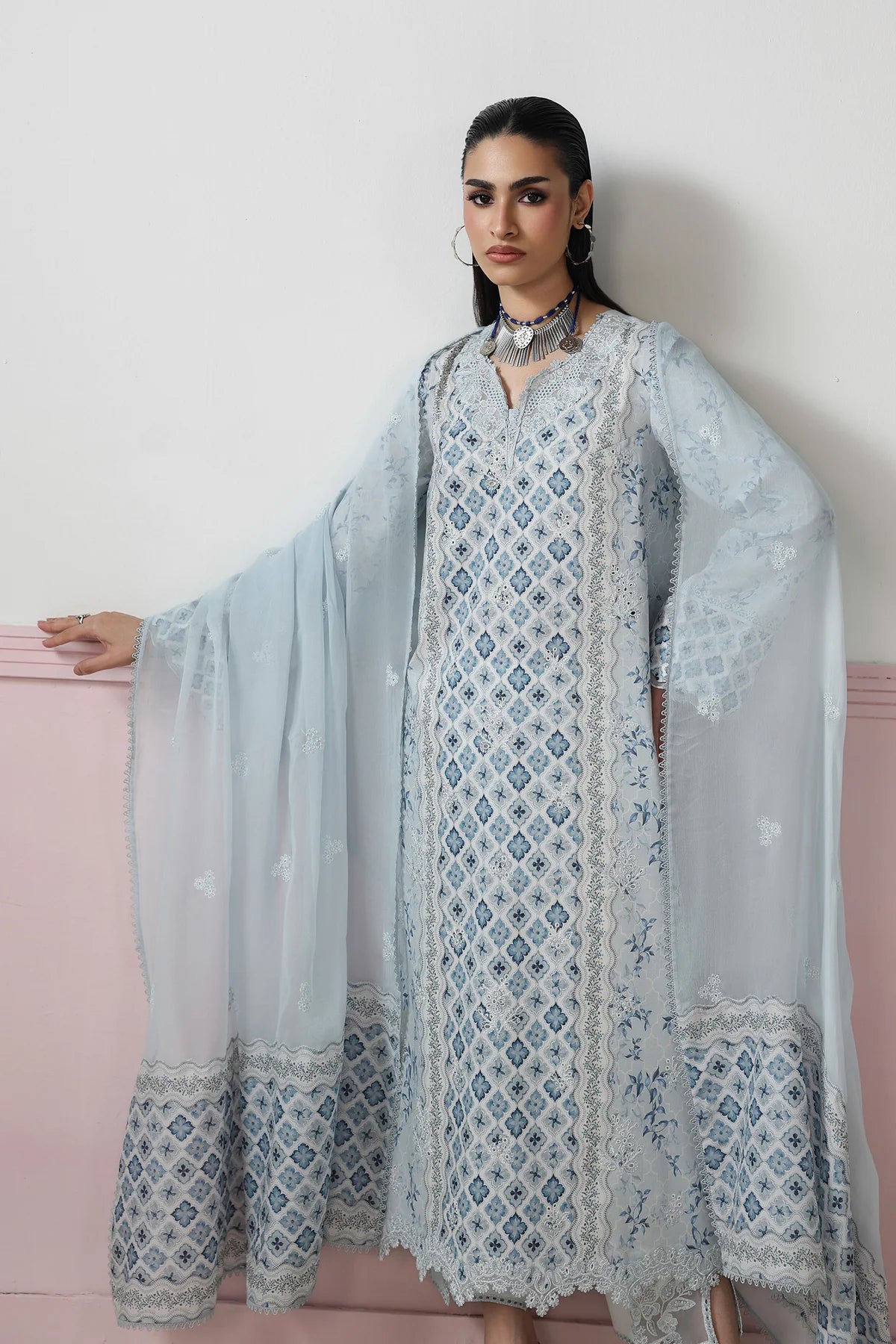Qalamkar Qprints Digital Printed Unstitched 3 Piece Suit (Aline)