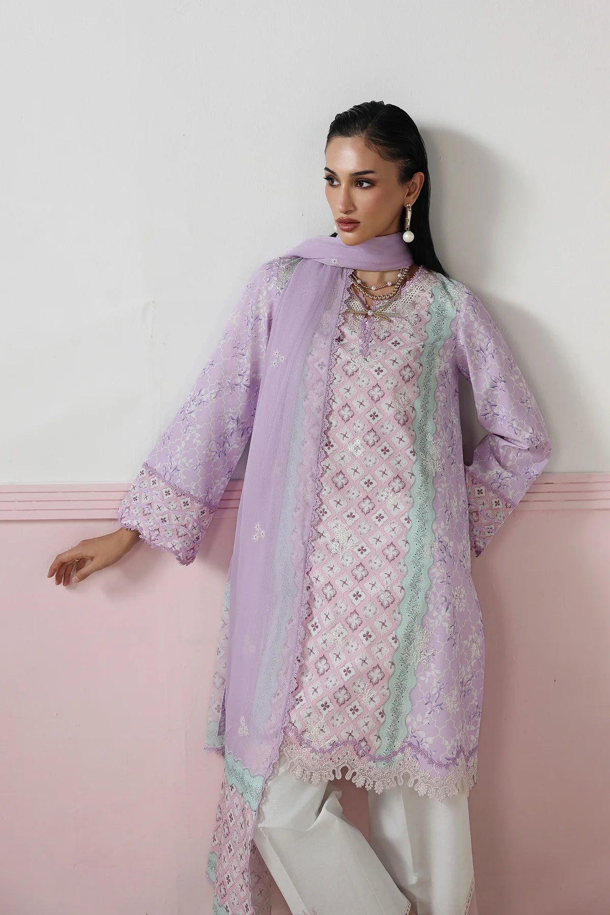 Qalamkar Qprints Digital Printed Unstitched 3 Piece Suit (Josee)