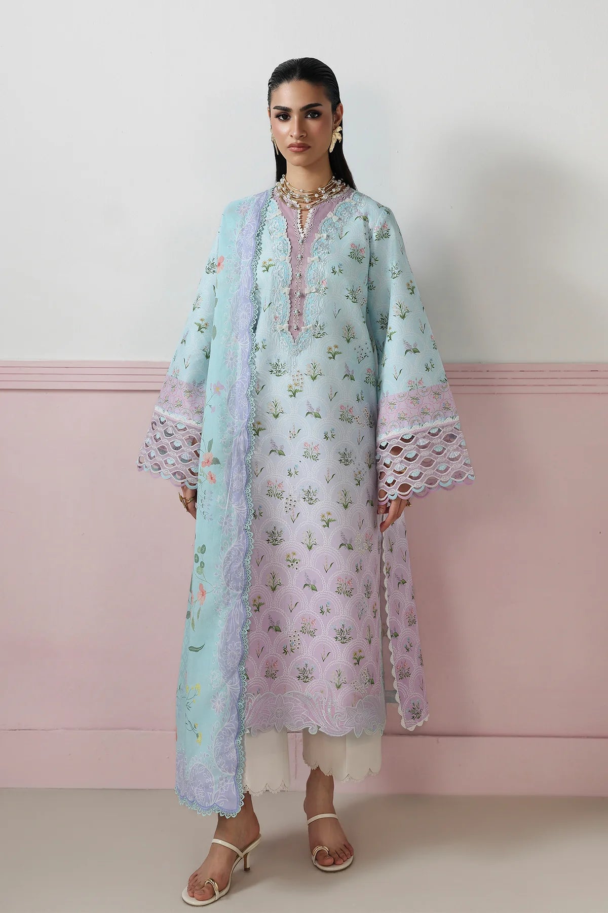 Qalamkar Qprints Digital Printed Unstitched 3 Piece Suit (Arden)