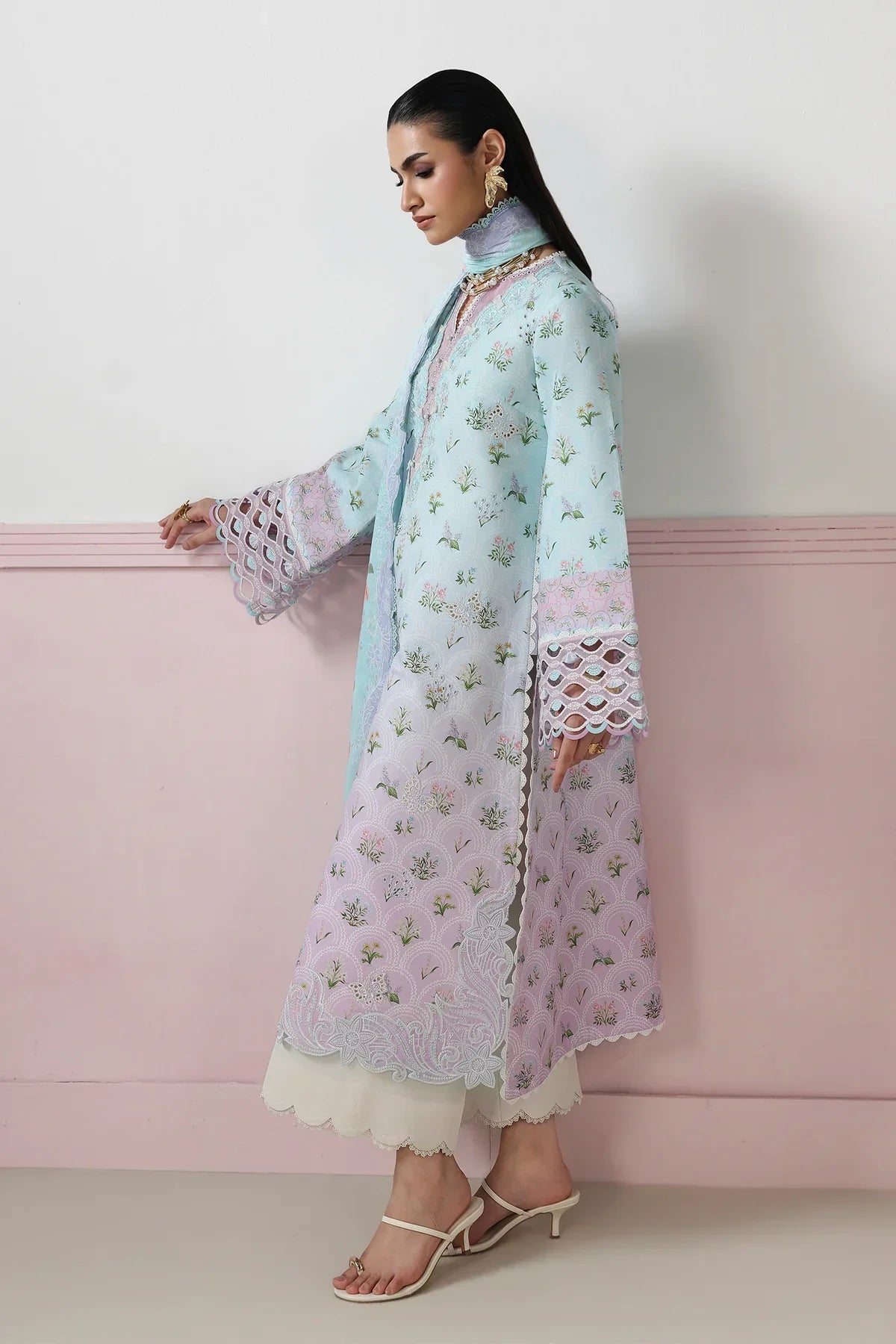 Qalamkar Qprints Digital Printed Unstitched 3 Piece Suit (Arden)