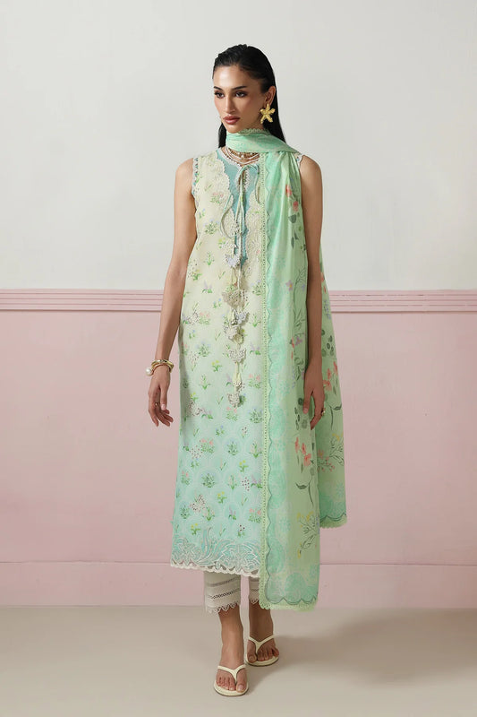 Qalamkar Qprints Digital Printed Stitched 3 Piece Suit (Della)