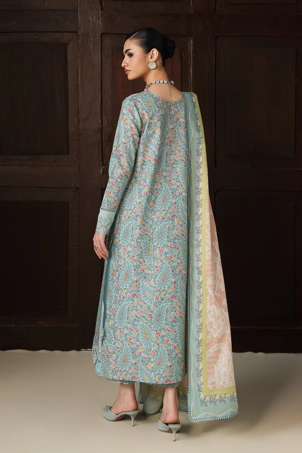 Qalamkar Qprints Digital Printed Unstitched 3 Piece Suit (Nazia)