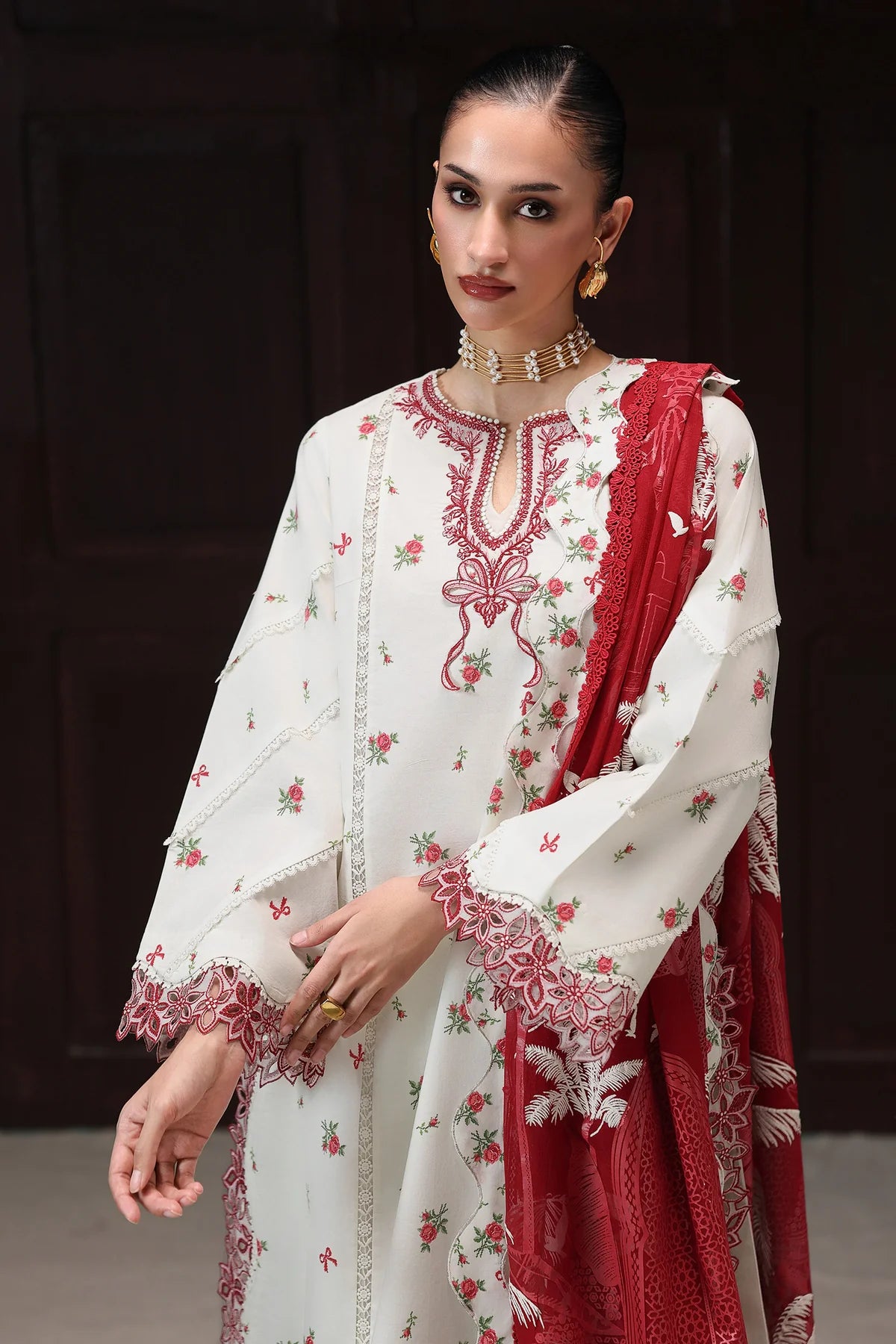 Qalamkar Qprints Digital Printed Unstitched 3 Piece Suit (Hania)