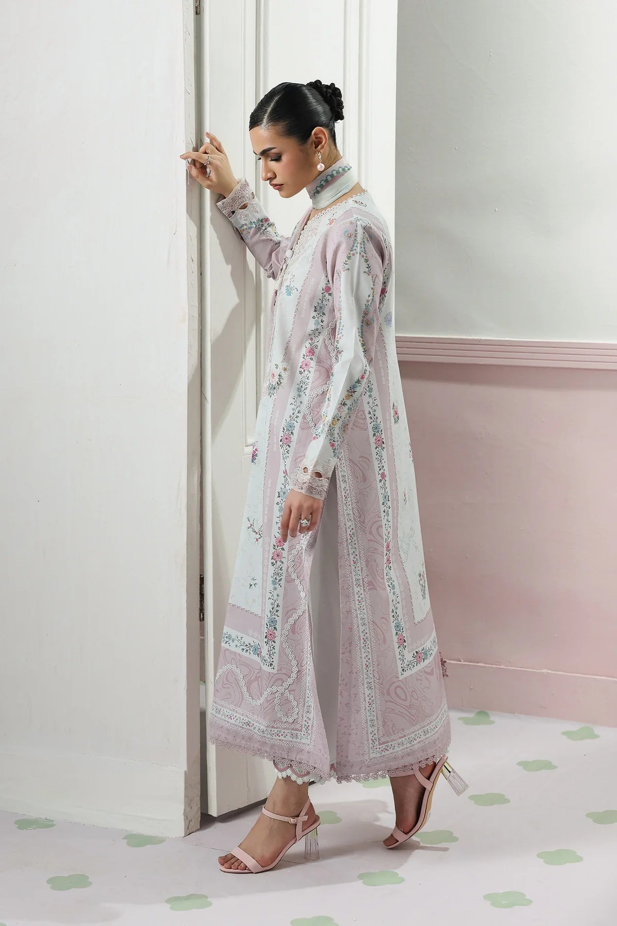 Qalamkar Qprints Digital Printed Stitched 3 Piece Suit (Minal)