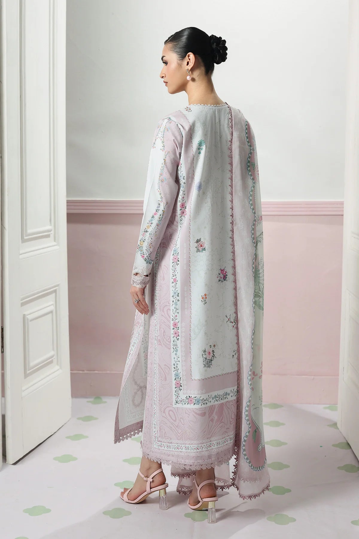 Qalamkar Qprints Digital Printed Unstitched 3 Piece Suit (Minal)