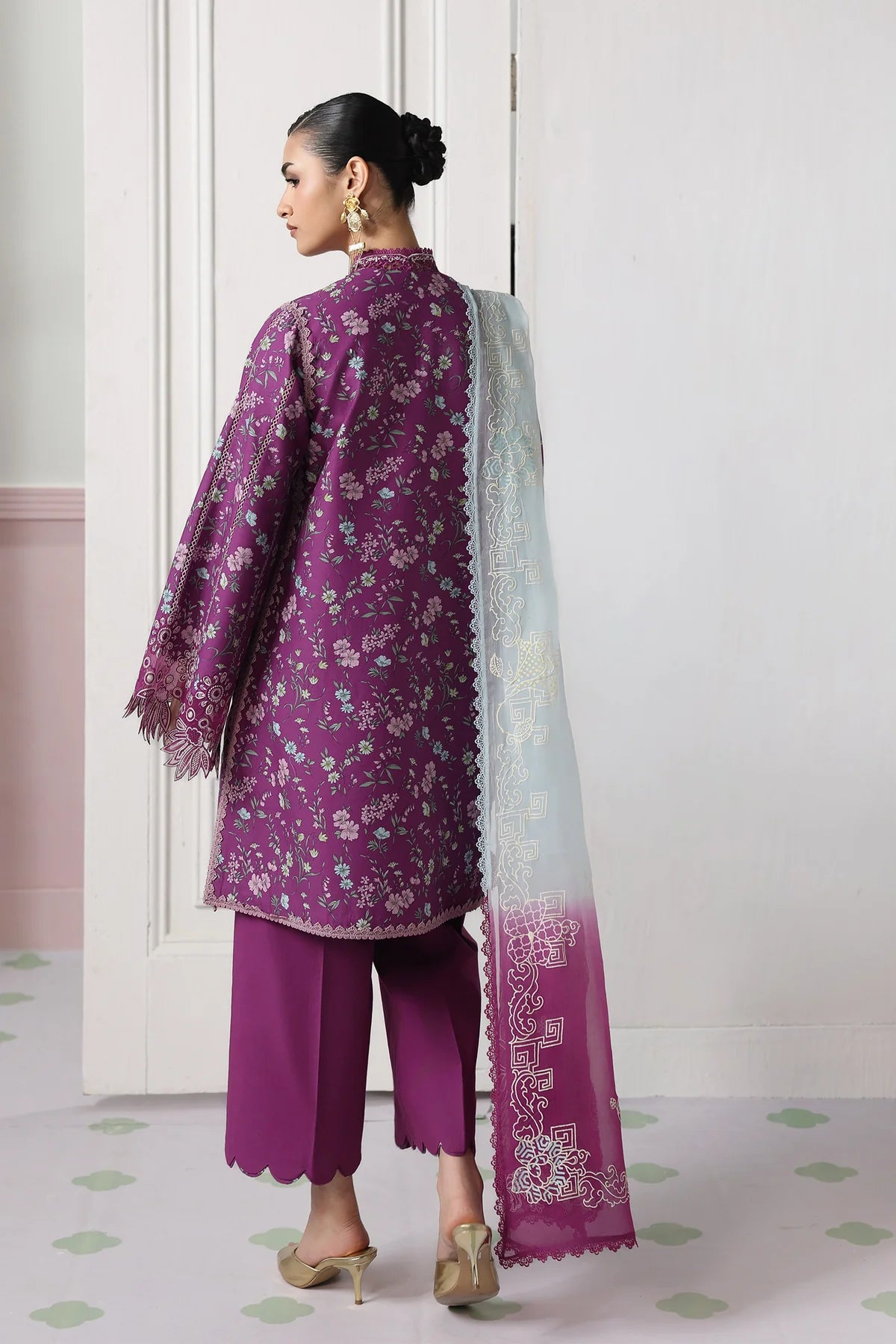 Qalamkar Qprints Digital Printed Unstitched 3 Piece Suit (Brise)